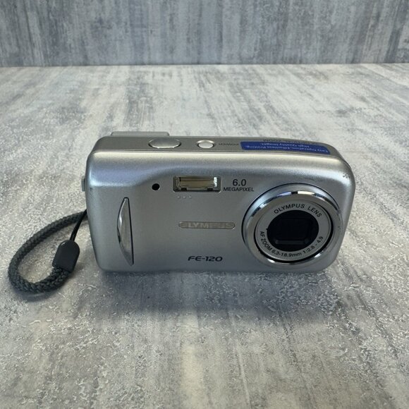 Olympus FE-120 Silver 6.0MP digital compact camera Blurry Screen - Picture 2 of 7